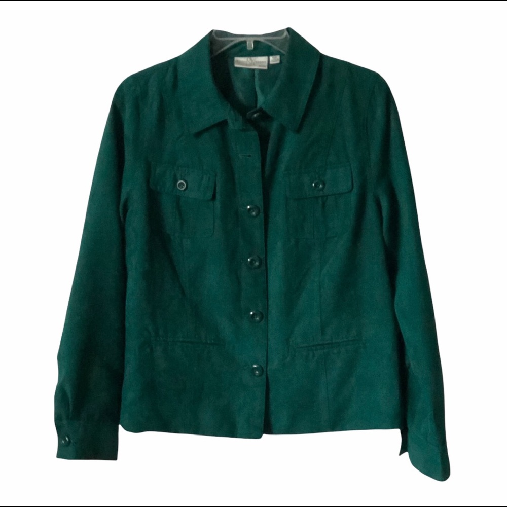 Brand New  Studio Works Women’s Forest Green button down blazer jacket